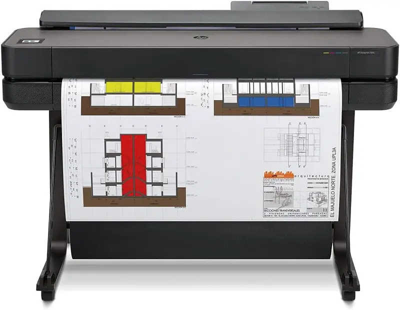 Our pick for the best large format printers in the premium market category right now is the HP DesignJet T650.
